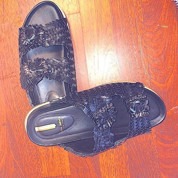 So CUTE Sam and Libby Bling black  sandels leather upper, lower and silver bling - Picture 12 of 15